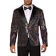 thumbnail image 1 of BLAZER DE LENTEJUELAS CHIC INSPIRADOR PARA HOMBRE, CON SOLAPA PICO, EN COLOR BLOQUE BRILLANTE Y RELUCIENTE, TAMAÑO L, MULTICOLOR, 1 of 5