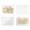 thumbnail image 2 of 100 Uds Clips de papel portátiles pequeños antideslizantes Linda forma de luna y estrella galvanoplastia Metal dorado Clips de clasificación de archivos de oficina, 2 of 5