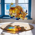 thumbnail image 3 of Cattle 2D Flat Acrylic Cattle Window Decor Suncatcher with Chain, Stained Glass Style Cow Hanging Ornament for Indoor Outdoor Home Farm Garden Decoration, HAODEJW, N, 3 of 8