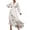 White, variant on gakvbuo Fall Dresses for Women 2022 Women Casual Summer Deep V-Neck Long Sleeve Maxi Solid Color Tie Neck Loose Dresses