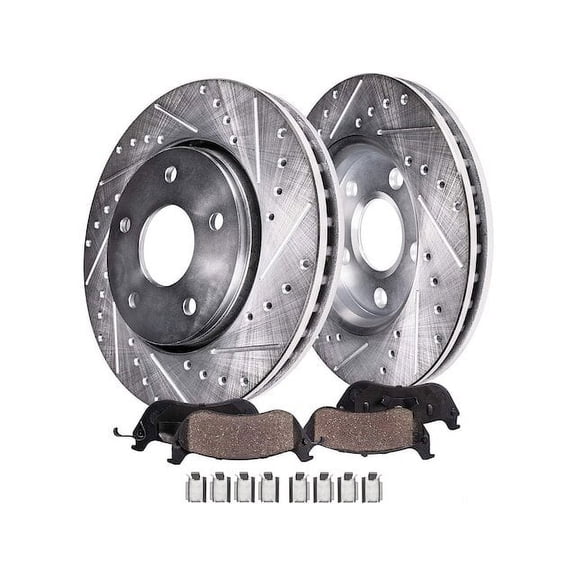 Rear Brake Pad and Rotor Kit - Compatible with 2015 - 2019 Ford Explorer 2016 2017 2018