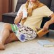 thumbnail image 5 of Balery Dog Doing Yoga Pantalones cortos de pijama de punto de algodón para hombre con cinturilla y bolsillos-4X-Large, 5 of 6