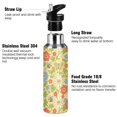 thumbnail image 3 of Yayeee 20oz Insulated Water Bottle Double Wall Stainless Steel with Flip Straw Lid, Colorful Cartoon Flowers Pattern, 3 of 7