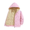 thumbnail image 5 of Atogsazn Kids Boys Fleece Lined Jackets Children Full Zip Long Sleeve Hooded Jackets Winter Warm Clothes Pink 6-7 Years, 5 of 5