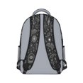 thumbnail image 3 of Bat and Moon Gothic Pattern Backpack for School, Cute School Bag with Adjustable Shoulder Straps and Padded Back, 15.3"x11"x6.7", 3 of 5