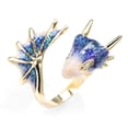 thumbnail image 2 of Minnieouse Vintage anillo abierto novia boda aniversario banquete nudillo moda joyería oficina personalizado presente azul Azul 20piezas, 2 of 6