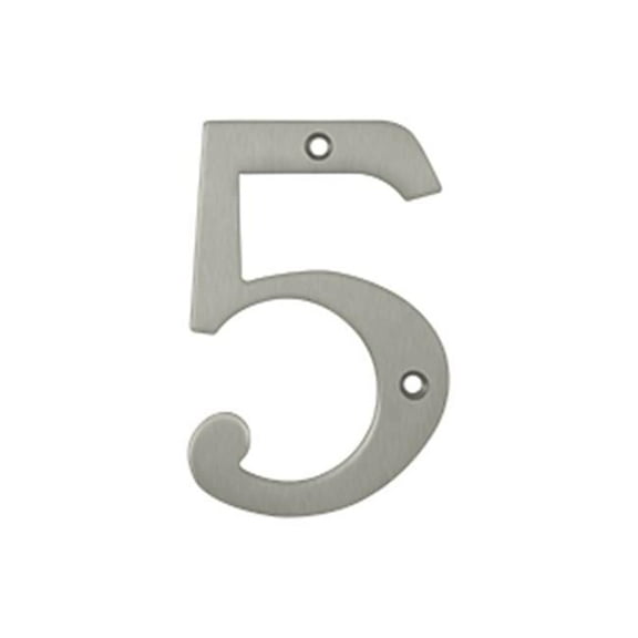 Deltana 4 in. House Numbers- Satin Nickel - Solid Brass