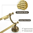 thumbnail image 6 of CATPAN antique brass towel bar,Adjustable Expandable Vintage Brass Towel Bar, 15.2-27.8 Inch Wall Mount, Antique Brass Bathroom Accessories, 6 of 18