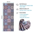 thumbnail image 2 of Purple Ethnic Geometric Patchwork Pattern Hot Yoga Mat Towel Non Slip for Hot Yoga - Quick-Drying Yoga Mat Cover with 4 Corner Pockets with Travel Bag - Hot Yoga Towel Non Slip 70"x26", 2 of 6