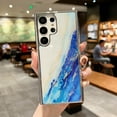 thumbnail image 1 of SaniMore for Samsung Galaxu S22 Ultra 6.8" 2022 Case, Shockproof TPU Bckplane Marble Pattern Stylish for Girls Women Plating Design Anti-drop Slim & Lightweight Anti-slip Bumper, Pattern-N, 1 of 6