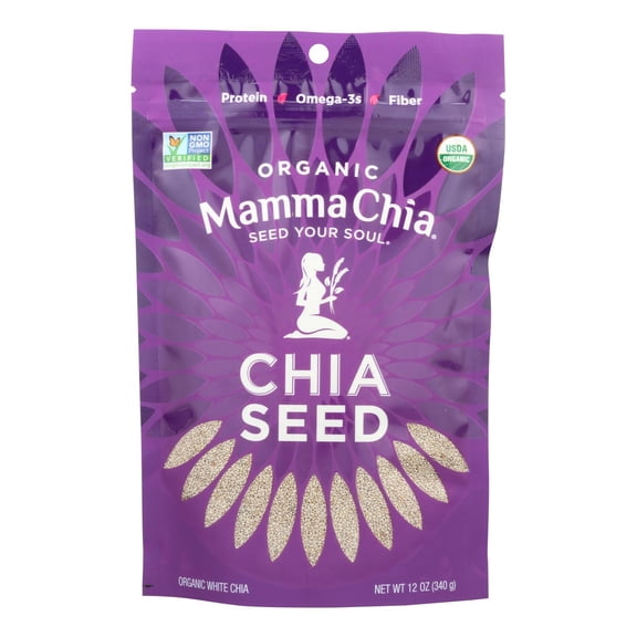 Mamma Chia Organic Seeds, White, 12 Ounce