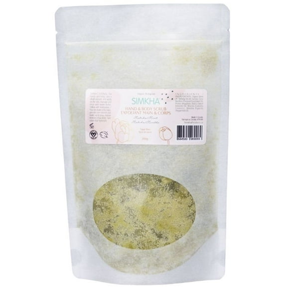 SIMKHA beauty Exfoliant Corporel Végane et Biologique Matcha-Menthe