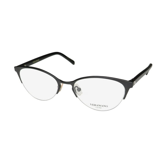VERA WANG LUXE ASTER CATEYE/BUTTERFLY HALF-RIM TITANIUM EYEGLASS FRAME/GLASSES