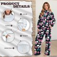thumbnail image 6 of Glofpot Workout Sets for Women 2 Piece Outfits, Mock Neck Sweatshirt Long Sleeve Pullover Tracksuit, Wide Leg Trousers with Pockets, Matching Lounge Set, Airport Outfit, Skull Flowers Apparel, 6 of 7