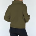 thumbnail image 6 of Yokua Quarter Zipper Cropped Sweatshirt Long Sleeve Oversized Pullover Top for Women, 6 of 8