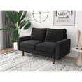 thumbnail image 2 of Kingway Furniture Ameli Velvet Living Room Loveseat in Black, 2 of 3