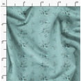 thumbnail image 2 of Soimoi Florals Print, Poly Taffeta Fabric, Decor Sewing Fabric by The Yard 56 Inch Wide, Decorative Fabric for Outdoor Upholstery, Umbrellas and Home Accents, Dusty Teal Blue, 2 of 6