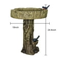 thumbnail image 4 of SunJet Outdoor Garden Bird Bath 24.4In H Wooden Stake Weather Resistant Concrete Birdbath for Yard, 4 of 8
