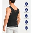 thumbnail image 5 of Men's Body Shaper Waist Trainer Vest Corset Tank Tops Undershirt Abdomen Shapewear Fitness Suits Body Shaper, 5 of 9