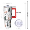 thumbnail image 2 of Multicolor Christmas Forest Pattern Tumbler with Handle and Lid,40oz Double Wall Vacuum Insulated Tumbler,Cups Gift for Women and Men, 2 of 7