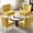 Yellow, variant on RESTWORLD Set of 2 Modern Armless Accent Chairs, Wingback Faux Leather with Gold Legs, Wine Red