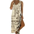 thumbnail image 2 of SMihono Robe Maxi Bohème d'Été pour Femmes Grande Taille Mode Femmes Été Aguichant Décontractée Sans Manches à Col en V Imprimée Longue Robe Plage Évasée Robe d'Été, 2 of 5