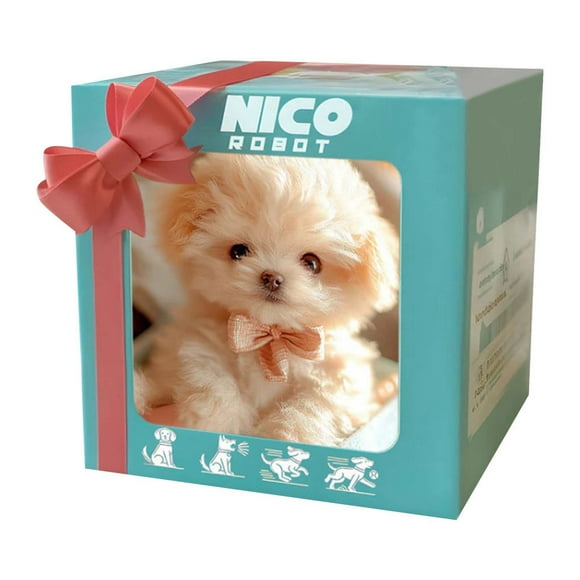 2025 New Robot Dog, AI Robotic Dog, Nicoo - My Realistic Robot Puppy That Acts Like a Real Puppy - Walking, Barking, Tail Wagging White