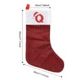 thumbnail image 4 of Nmdmisc 17.7" Red Monogram Christmas Stockings,Personalized Initial Christmas Stocking,Children's Gift Bag,Family Holiday Xmas Party Decor (Letter Q), 4 of 4