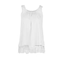 thumbnail image 2 of Qwertyu Womens Summer Tank Tops Plus Size Loose Fit Tops for Women Sleeveless Lace Basic Tops for Women White 3XL, 2 of 6