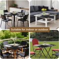 thumbnail image 5 of Gray Black Gold Marble Pattern Square Fitted Tablecloth with Elastic Edge,Square Table Cover,Washable Elastic Table Cover for Home Kitchen Party Decor 36"x36", 5 of 6