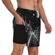 thumbnail image 2 of Fotbe Futuristic Moonlit Cityscape Traje de Baño para Hombre – Shorts de Natación de Secado Rápido con Forro y Bolsillos-3X-Large, 2 of 6