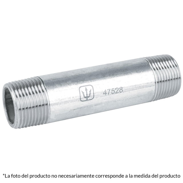 Niple, acero galvanizado, 1-1/2 x 12', cedula 40 Foset Foset CG-442