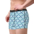 thumbnail image 2 of Uemuo Blue Fish Scale Texture Pattern Men's Boxer Briefs,Trunk Anti-Chafing,Comfortable, Durable, and Stylish Underwear-Large, 2 of 9