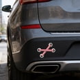 thumbnail image 5 of Simulated Shoelace Stitch Graphic Waterproof Vinyl Sticker for Notebook, Car, Laptop and Window - Pink, 5 of 6