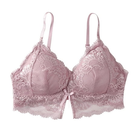 

Clearance! Women Sexy Lace Bra Female Bralette Push Up Seamless Tube Tops Lingerie Underwear Brassieres Pink
