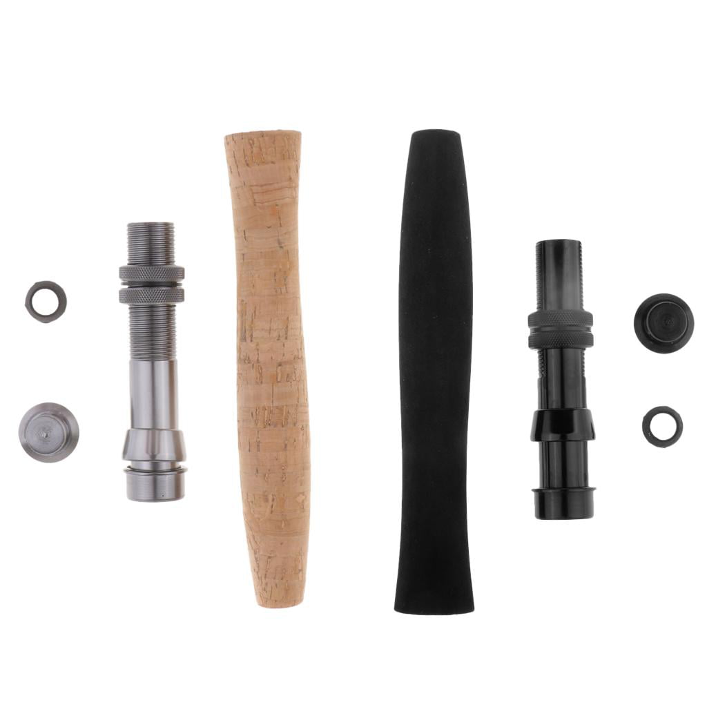 2 Set Fly Fishing Rod Handle Cork/EVA Grip and Reel Seat Replacement Part for Rod Repair 