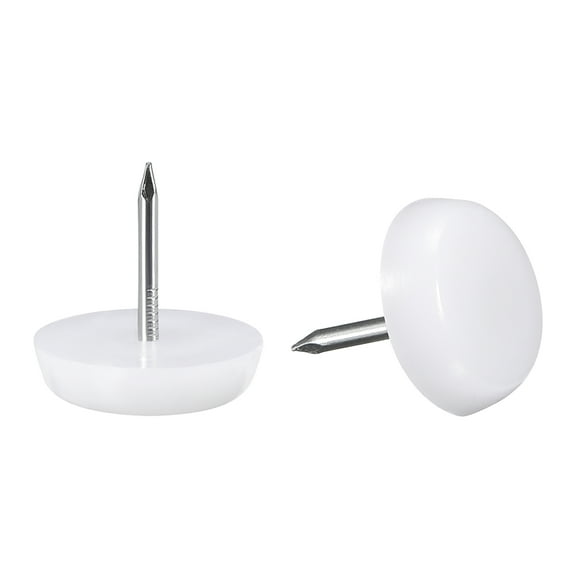 Furniture Feet Nail Chair Table Leg Protector Pad 16mm Dia White 50pcs
