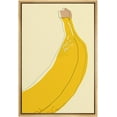 thumbnail image 3 of PixonSign Framed Canvas Print Wall Art Yellow Banana Close-Up Food Fruit Illustrations Modern Art Contemporary Colorful Multicolor Ultra for Living Room, Bedroom, Office - 16"x24" Natural, 3 of 5