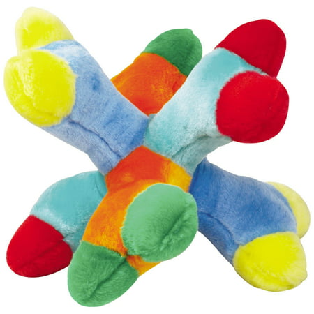 Attack-A-Jacks Dog Toys, Jumbo 11 dog toys are made of three soft, brightly colored, intersecting plush bones By Zanies