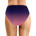 thumbnail image 3 of Swimsuits for Women 2025 High Waist Bikini Bottoms Swim Briefs Beach Shorts Ruched High Cut Full Coverage Swimsuit Sports Yoga Shorts Purple XXL, 3 of 5