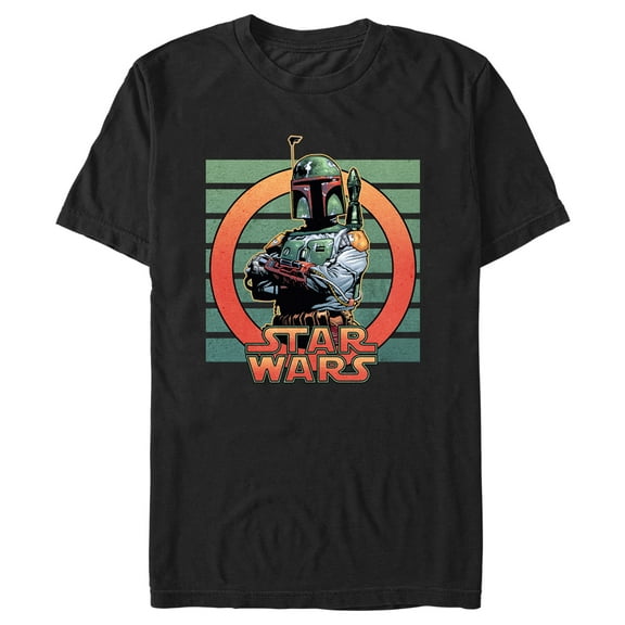 Men's Star Wars Retro Boba Fett Graphic Tee Black Large
