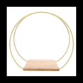 thumbnail image 1 of 1 Juego de Centro de Mesa de Floral de Metal con Soporte de 12 Pulgadas, de Anillo Floral Dorado, Vela Colgante, Centro de Mesa Circular, 1 of 1