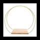 thumbnail image 1 of 1 Juego de Centro de Mesa de Floral de Metal con Soporte de 12 Pulgadas, de Anillo Floral Dorado, Vela Colgante, Centro de Mesa Circular, 1 of 5