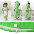 thumbnail image 2 of Toallas con capucha para bebés - patrón de dinosaurios - algodón - hermosas toallas de baño para niños - faldas de playa - capas con capucha para bebés, niños y niñas (verde) Zefei Wu 9024735016854, 2 of 5