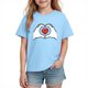 thumbnail image 1 of Blusas y camisas de manga corta con cuello redondo para niños y niñas, camisetas gráficas de manga corta, blusas con estampados bonitos para la temporada escolar., 1 of 8