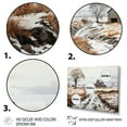 thumbnail image 3 of Designart "Monochrome Harvest Winter Farm wall art I" Farm Floater Framed Canvas Wall Art, 3 of 7