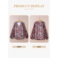 thumbnail image 4 of Blusa Eytino para mujer, talla grande, verano, manga larga, cuello en V, 4 veces, negra, 4 of 6