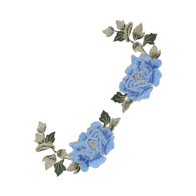 Flower Embroidery Patches Beautiful Flowers Embroidered Applique Iron On DIY Clothes