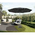 thumbnail image 3 of DENIA LED 10ft. Patio Market Umbrella, Dark Grey, 3 of 4