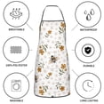 thumbnail image 6 of Zufioo Bees And Flowers for Lock Hem Apron with Pockets, Stain and Oil Proof Tie-down Apron for Cooking Barbecue Restaurant, Unisex-One Size, 6 of 9